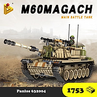 Đồ chơi Lắp ráp Xe tăng M60 Magach, Panlos 632004 MGH Israel Tank Xếp hình thông minh, Mô hình trí tuệ 