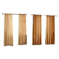 2pc Sheer Door Window Curtain Satin Tulle Grommet Bedroom Living Room Window