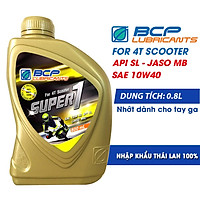 Nhớt Xe Tay Ga BCP Super 1 SAE 10W40, JAPI SL, ASO MB (0.8 Lít)