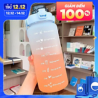 Bình Đựng Nước 2L Dễ Thương Có Vạch Báo Giờ Uống Nước