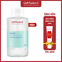 Nước Rửa Mặt Cấp Ẩm Cân Bằng Ph Da Cell Fusion C Low Ph Pharrier Cleansing Water (500ml)