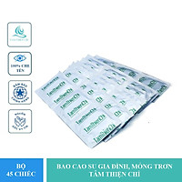 Bộ 45 cái bao cao su Tâm Thiện Chí Guardian mỏng trơn