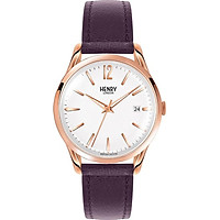 Đồng Hồ Dây Da Cừu Henry London HL39-S-0082 Hampstead (38.5mm) - Tím + Dịch Vụ Khắc Tên