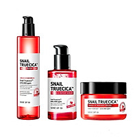 Bộ 3 Sản Phẩm Dưỡng Da, Cải Thiện Sẹo Lõm Some By Mi Snail Truecica Miracle Repair Gồm Toner Snail 135ml + Serum Snail 50ml + Kem dưỡng Snail 60g (Tặng 1 Mặt Nạ Dr.Morita)
