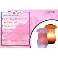 Đèn Đá Muối Hình Nấm Đế Cẩm Thạch