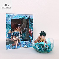 Mô hình One Piece Luffy cầm cột thuyền có đèn led trong trận chiến tổng bộ Hải Quân