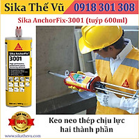 Keo neo thép chịu lực, hai thành phần - Sika AnchorFix - 3001 (tuýp 600ml)