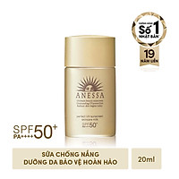 Sữa chống nắng bảo vệ hoàn hảo Anessa Perfect UV Sunscreen Skincare Milk - SPF 50+, PA++++ - 20ml