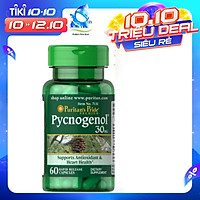 Thực Phẩm Chức Năng - Chống Oxy Hóa Mạnh Gấp 50 Lần Vitamin E Ngừa Lão Hóa Từ Bên Trong, Chiết Xuất Nhựa Cây Thông Đỏ Pycnogenol (30 Viên)