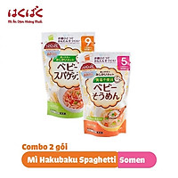 Combo 2 gói mì ăn dặm Hakubaku baby : spaghetti + Somen