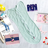 Nhộng ngủ chũn KooKoo đóng hộp cao cấp - Giúp bé ngủ ngon, sâu giấc, chống giật mình - Vải cotton co giãn 4 chiều, mềm mại thoáng mát - Có khóa kéo 2 chiều