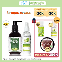 Bộ Đôi Làm Sạch & Kích Thích Mọc Tóc Chiết Xuất Tinh Dầu Bưởi MILAGANICS (Dầu Gội Bưởi 250ml + Serum Bưởi 100ml)