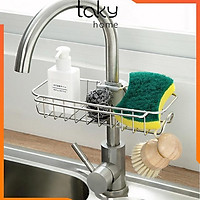 Kệ - Giá Inox Treo Vòi Để Giẻ Rửa Chén Bát, Miếng Cọ Nồi, Chảo Giúp Khu Vực Bếp Luôn Khô Ráo, Sạch Sẽ. Takyhome 4009