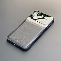 Ốp lưng da kính cao cấp dành cho iPhone XS Max - Màu đen - Hàng nhập khẩu - DELICATE