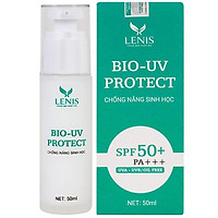 Kem Chống Nắng Sinh Học Bio UV Protect SPF50+ PA+++ LENIS Da Mụn, Dầu, Dạng Gel Không Nhờn Rít Thẩm Thấu Nhanh 50ML