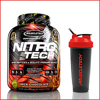 Sữa Tăng Cơ Tăng sức mạnh Nitro Tech 4lbs (1.81kg) – Bổ sung nguồn Protein chất lượng cao hỗ trợ phát triển cơ bắp to + dày - Hàng chính hãng - Thương hiệu Muscletech