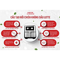 NỒI CHIÊN KHÔNG DẦU LOTTE 5,5L model LTS - AF5SM - hàng chính hãng nhập khẩu Hàn Quốc