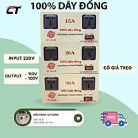Biến áp đổi nguồn 220v sang 110v DÂY ĐỒNG 1KVA-1.5KVA-2KVA-3KVA