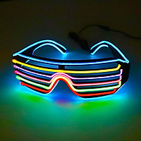 YJ010 Voice-control LED Glasses 3 Colors Optional Light Up El Wire Neon Rave Glasses Twinkle Glowing Party Club Holiday