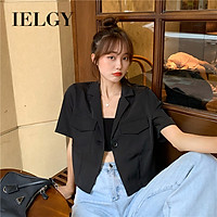 KOREAN STYLE Áo Khoác Ngắn Tay Dáng Rộng Phong Cách Hàn Quốc Dành Cho Nữ