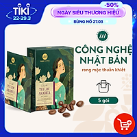 Cà Phê Túi Lọc Giấy Arabica HANCOFFEE Nguyên Chất Mùi Vị Đậm Đắng Dễ Chịu, Vị Socola Đen Thơm Mùi Hương Bơ Đóng Gói Tiện Lợi
