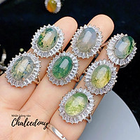 NHẪN VIỀN BẠC FREESIZE NG.OC BĂNG TẢO (NGẪU NHIÊN)