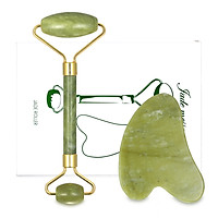 Natural Jade Roller Guasha Skin Scraper Facial Set Facial Skin Care Anti-aging Puffy Eyes Massager Neck Anti Wrinkle