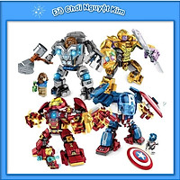 Set 4 Hộp Super Heroes Mech Lắp Ráp Xếp Hình Robot Iron Man Thanos Thor Captain American MG 305- Đồ Chơi Trẻ Em