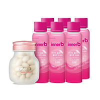 Combo giữ ẩm, sáng da InnerB Aqua Bank lọ 56 viên & nước uống Collagen (4 hộp x 6 chai)