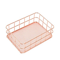 Modern Iron Storage Basket Stationery Holder Display Desk Organizer Circular
