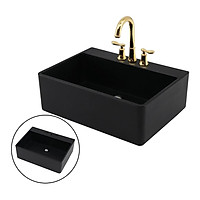 1:6 Scale Mini PVC Wash Basin Sink / Faucet Dollhouse Accs