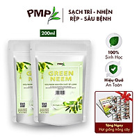 Combo 2 Túi Dầu Neem Oil Hữu Cơ PMP Nguyên Chất Loại Bỏ Rệp, Nhện Đỏ, Nấm, Sâu Bệnh Cho Hoa Hồng, Rau Sạch Green Neem