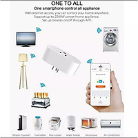 Ổ cắm Wifi Smart Life US 16A, đo điện tiêu thụ. Work with Google & Alexa