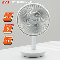 Quạt mát mini tích điện JVJ N9-FAN STAND để bàn 4 chế độ, tiếng êm - Hàng Chính Hãng
