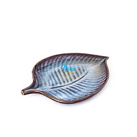 Đĩa Lá Xoaì S2 Men Hồng Tuyết (22x19cm) - Khay Lá Xoài Men Hỏa Biến - Gốm Sứ Cao Cấp Bát Tràng