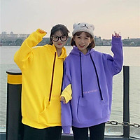 (HÌNH THẬT) ÁO KHOÁC HOODIE CHUI CỔ NỮ IN CHỮ NỔI FORM RỘNG CHÂT NỈ CỰC ĐẸP MẪU MỚI SIÊU HOT THỜI TRANG CAO CẤP RAG06