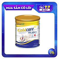 Sữa bột Wincofood GoldCare Sure 400g: dinh dưỡng đầy đủ và cân đối hỗ trợ hệ tiêu hóa, ngừa loãng xương, tốt cho hệ tim mạch