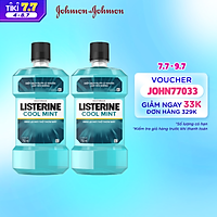 Bộ Đôi Nước Súc Miệng Hương Bạc Hà Listerine Cool Mint (750ml/ Chai) - 8850007800071