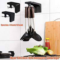 360 Degrees Rotated Kitchen Hooks Rotating Shelf Holder Nail Free Shelf Hanger Hanging Storage Rack