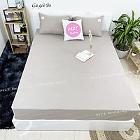 Bộ grap giường và vỏ gối Cotton Tici M2T Bedding, ga gối Cotton thun lạnh Hàn Quốc đủ size drap nệm