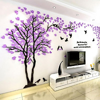 Small Lovers Tree 3D Wall Sticker Artistical Wall Stickers for Family Living Room Bedroom Wall Decoration