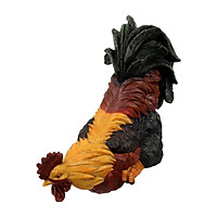 Rooster Shaped Statue Figurine Animal Garden Sculpture Outdoor Fences Lawn Yard Resin Rooster in Vivid Colors Decoration