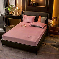 Bộ ga gối nỉ thêu chữ H