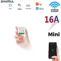 SMATRUL 16A 10A MINI Tuya WiFi Switch Led Smart Life Push Module Supports 2 Way APP Voice Relay Timer Google Home Alexa
