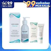 Bộ sản phẩm cho da mụn ẩn, đầu đen, ngăn ngừa mụn, cấp ẩm Aknicare (Sữa rữa mặt + Cream)