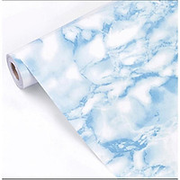 Giấy dán tường đá hoa cương xanh có keo sẵn khổ rộng 45cm, decal giấy dán tường vân đá hoa cương sang trọng