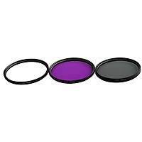3 Pieces UV / CPL / FLD 72mm Professional Glass Filter Kit Camera