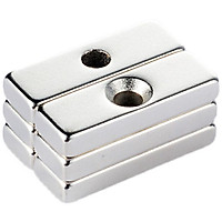 Nam châm đất hiếm 40x10x5 lỗ 5 ( set 4 viên ), nam châm vĩnh cửu siêu từ tính