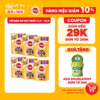 Bộ 6 gói thức ăn cho chó con dạng sốt Pedigree vị gà, gan, trứng và rau 80g