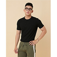Áo Thun Nam Nữ Unisex Tay Ngắn thiết kế hình trơn màu Đen basic tay ngắn thoáng mát Co dãn thấm hút mồ hôi tốt